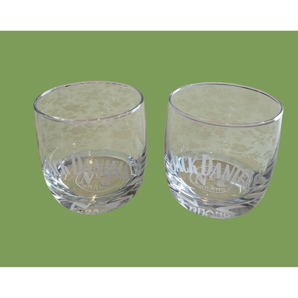 Set Of 2 JACK DANIEL'S OLD NO 7 LOWBALL GLASSES